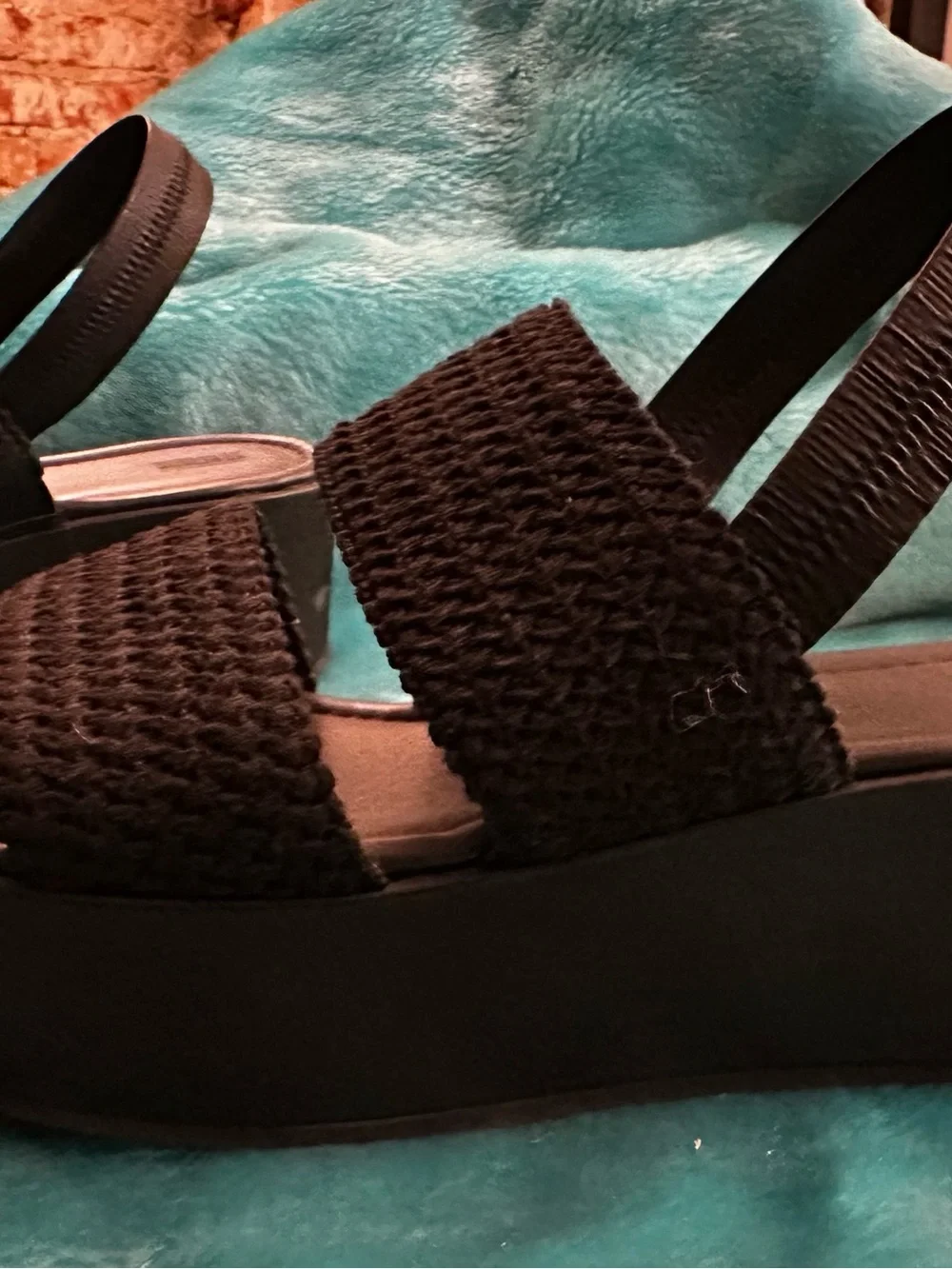 Women’s Black Platform Slingback Sandals